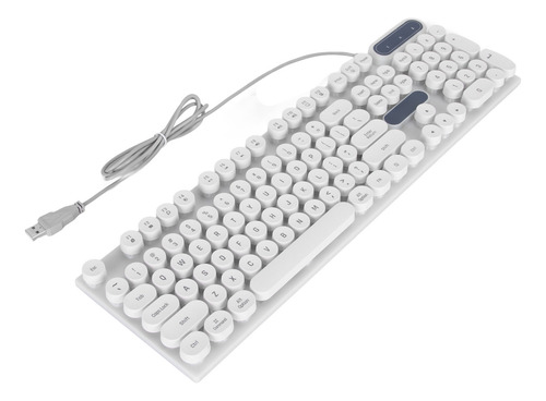 Teclado Redondo Usb De 104 Teclas Para Juegos, Retroiluminad