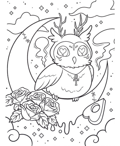Kawaii Goth | Libro Anillado Colorear Pintar Fibra Cuaderno
