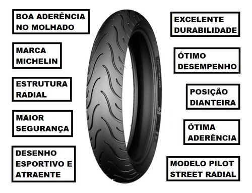 Pneu Michelin Dianteiro 120/70-17 Pilot Street Radial Sv 650