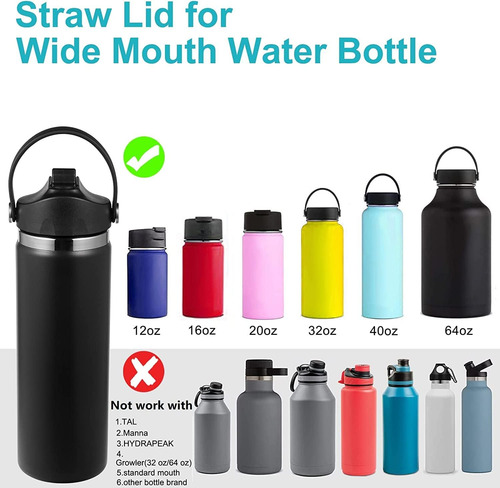 Vghnq Tapa Con Popote Compatible Con Hydro Flask De 32 Onzas