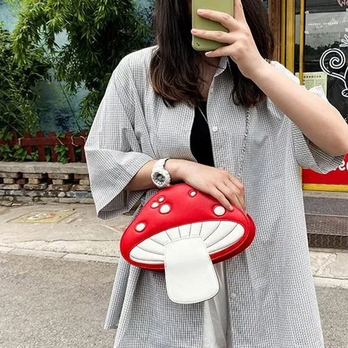 Bolso Cartera Mano Amplio Hongo Hype Aesthetic