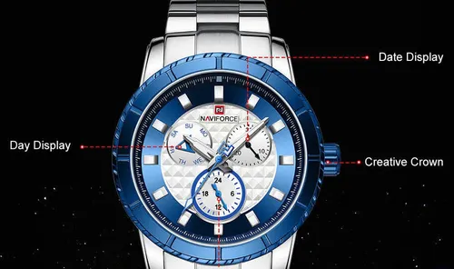Reloj Naviforce Nf 9145 Reloj Lujosos En Acero Inoxidable