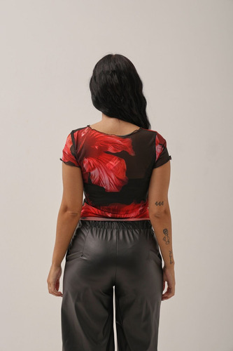 Remera Top Para Salir Tul Woka Mujer Naif