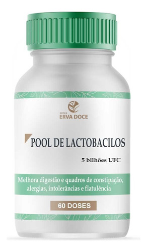 Pool De Lactobacillus Probioticos 5 Bilhoes 60 Doses