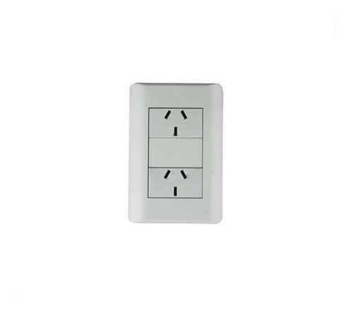 Imagen 1 de 8 de Llave De Luz Armada 2 Toma Con Toma Tierra 10a Quantum Era