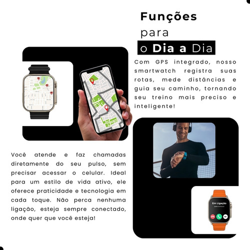 Smartwatch Relógio Inteligênte Pedômetro Monitor Bluetooth