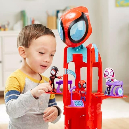 Set De Juego Cuartel - Aracnomovil Spidey, Luces Y Sonidos