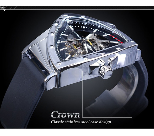 Reloj Mecánico Automático Con Esfera Triangular Para Hombre