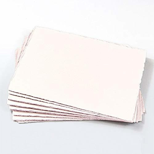 Papel Decorativo - Tarjeta Rosa Empolvado Deckle Edge - A2 G