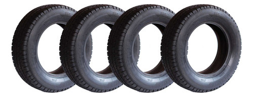 Kit 4 Pneu 205/70/15 C Remold Com Borracha Vipal + 4 Bico