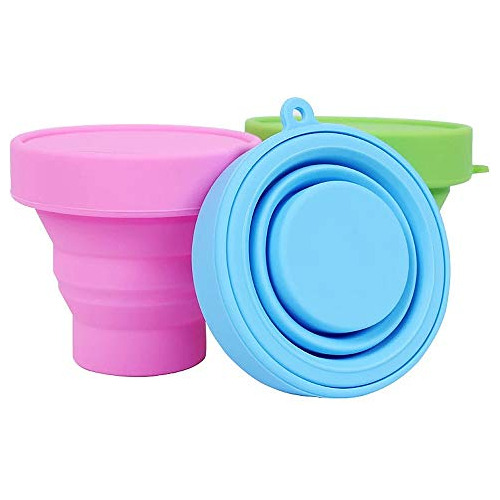 Yofan 3-pack Colorful Collapsible Cup Folding Cup Travel Cup