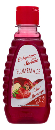 Cobertura para Sorvete Morango Homemade Squeeze 250g