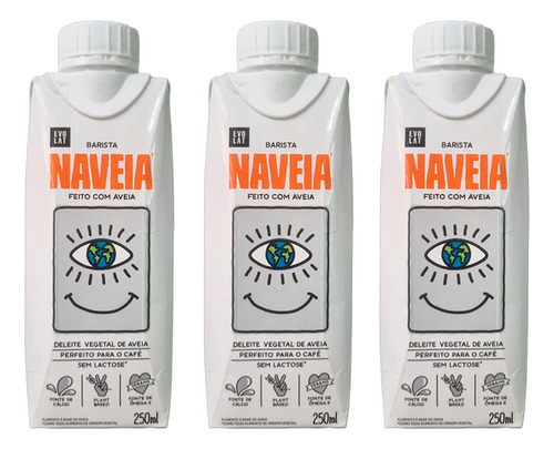 Kit 3x: Bebida Vegetal De Aveia Barista Naveia 250ml