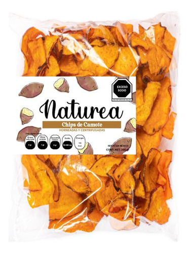 Chips De Camote Horneado Sabor Natural Sin Sal 4 Pack 1 Kilo