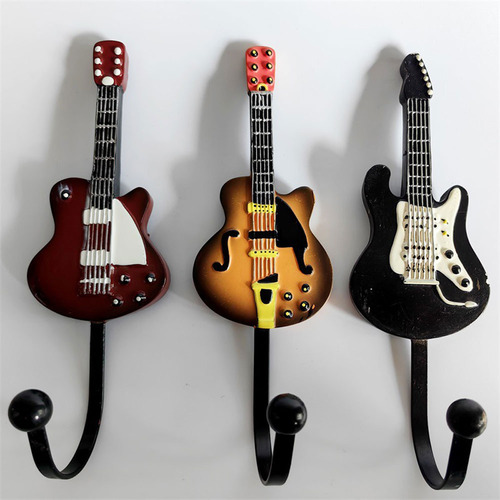 Y Ganchos Decorativos Forma Guitarra Perchas Para Colgar