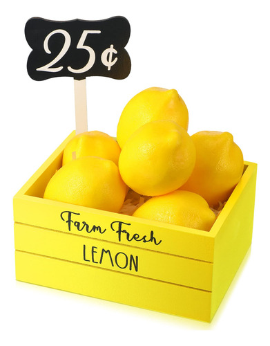 Wesiti 9 Piezas De Decoracion De Limon Mini Caja De Limon De