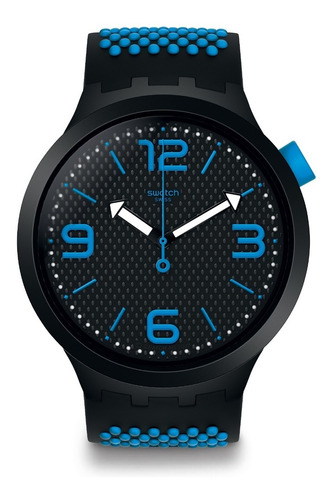 Reloj Swatch Big Bold Negro Con Turquesa So27b101