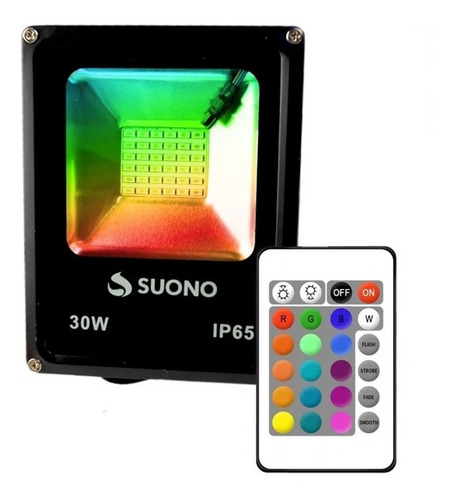 Reflector Led Rgb 30w Exterior Luces Led 16 Colores Efectos