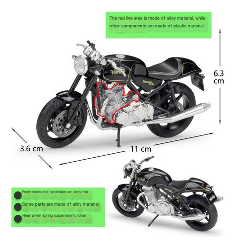 Welly Norton Commando 961 Se Moto De Aleación Modelo 1:18
