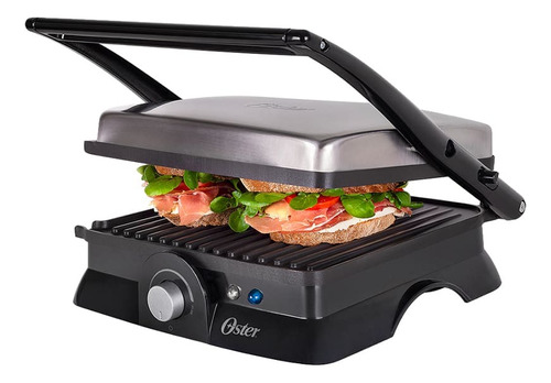 Grill Elétrico Multiuso Oster Inox Cor Preto/Inox 110V