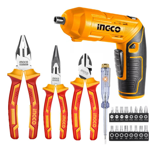 Kit Alicates Dielectricos 1000v Destornillador Inalámbrico