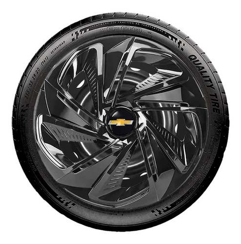 Calota Aro 13 Nitro Preta Gm Onix Cruze