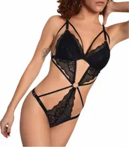 Comprar Body Encaje Tipo Arnes Con Tazas Forradas Amanda Art Fl081