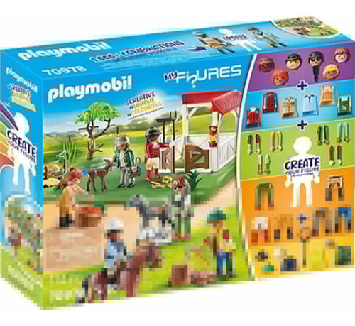 Playmobil My Figures Crie Sua Figura Rancho De Cavalos 70978