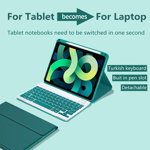 Capa Com Teclado Ñ Para Huawei Matepad T 10s Ags3-w09 10.1