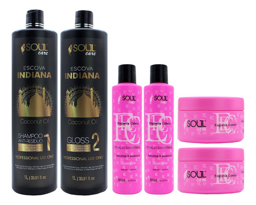 Progressiva Indiana Profissional Soul Care Ganhe Kits Brinde