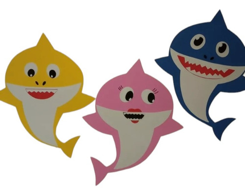 Baby Shark Tiburones Goma Eva Apliques 50cm