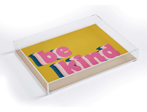 Bandeja Acrílica Antibalas Be Kind 20 X 15.9 Cm Multi