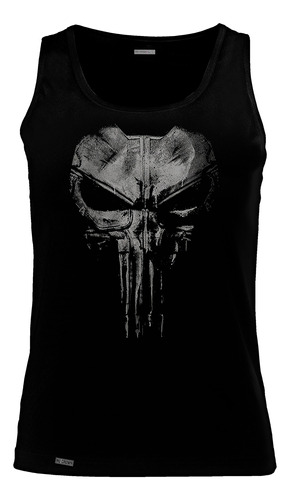 Camiseta Esqueleto Punisher Logo Chaleco Comic Hombre Sbo 