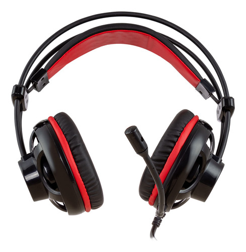 Headset Gamer Usb Philco Phs11v 5.1 Canais Preto/vermelho Cor Vermelho