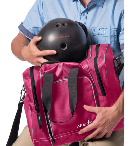 (pink) - Athletico Bowling Bag For Single Ball - Single Ball