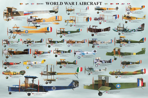 Guerra Mundial I Aviones Empire Educational  póster