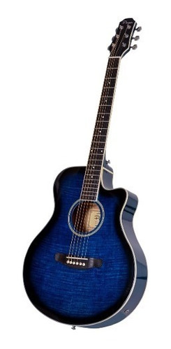 Guitarra Electroacustica Parquer Apx Media Caja Azul Funda