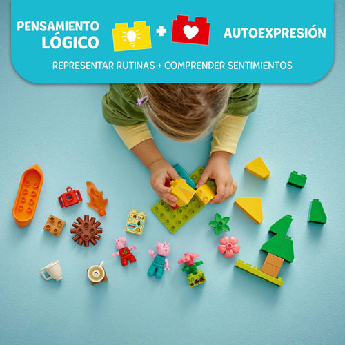 LEGO® DUPLO® Peppa Pig Excursión Campirana 10452; Desarrolla la Motricidad Fina y Fomenta el Juego Creativo, Regalo para Bebés a partir de 2 Años