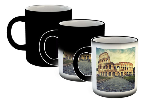 Taza Magica Coliseo Romano Grandes Edificios Italia