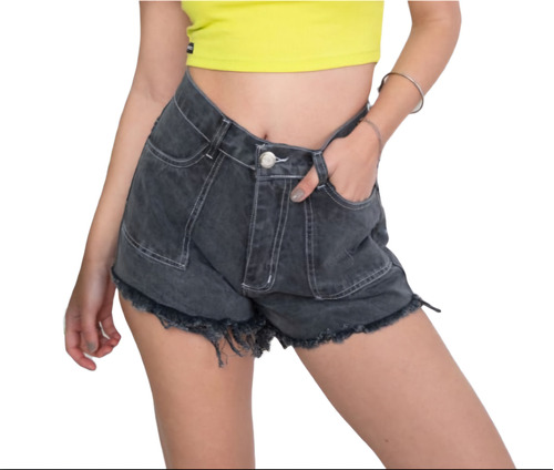 Short Jean Denim Elastizado Tiro Medio Alto