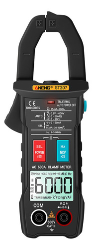 Pinza Amperimétrica Negra True Rms Con Control De Aplicación