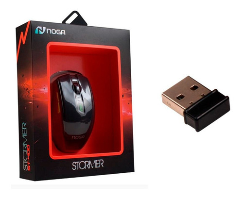 Mouse gamer de juego inalámbrico Noga Stormer Series ST-400 negro