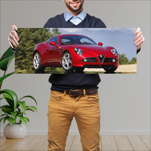 Cuadro 30x80cm Auto 2007 Alfa Romeo 8c Competizi 235