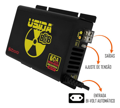 Fonte Usina Bob 60 Amperes Bivolt Dynamic