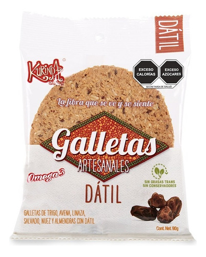 Galletas Artesanales Con Dátil ( 12 Pzas De 3 Galletas C/u)