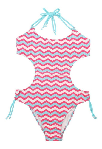 Trikini Teen Estampada Con Rulottes Lisos Mare Moda 20cb30