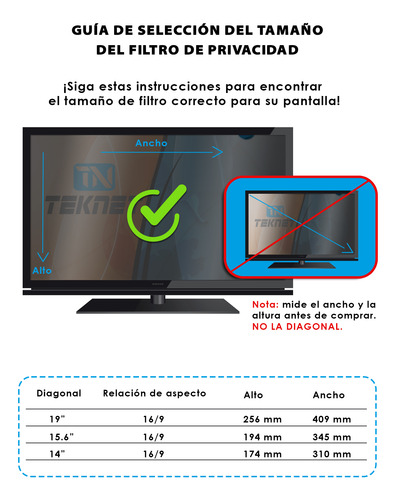 Pantalla Filtro Anti Espia Privacidad Monitor Lap Mac Pc 14