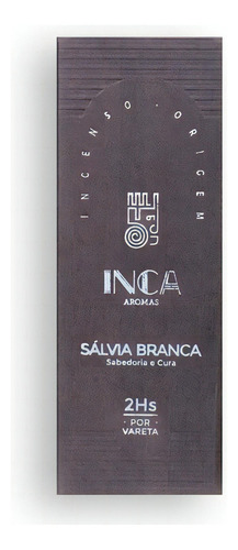 Incenso Inca Natural Salvia Branca - Especial - Caixa C/ 9 Varetas