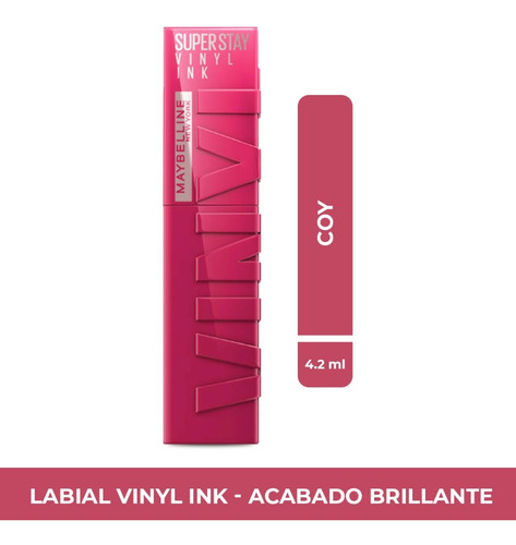 Labial Liquido Super Stay Vinyl Ink Coy Maybelline 4.2ml