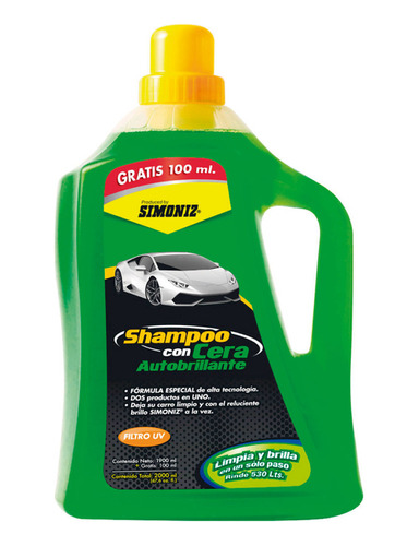 Shampoo Con Cera Autobrillante Simoniz 2000ml